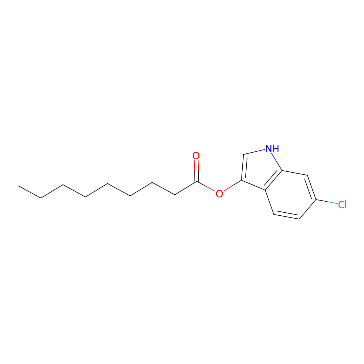 6-Chloro-3-indoxyl nonanoate molecular structure, CAS 133950-72-8