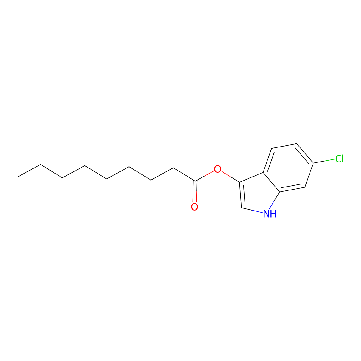 6-Chloro-3-indoxyl nonanoate molecular structure, CAS 133950-72-8