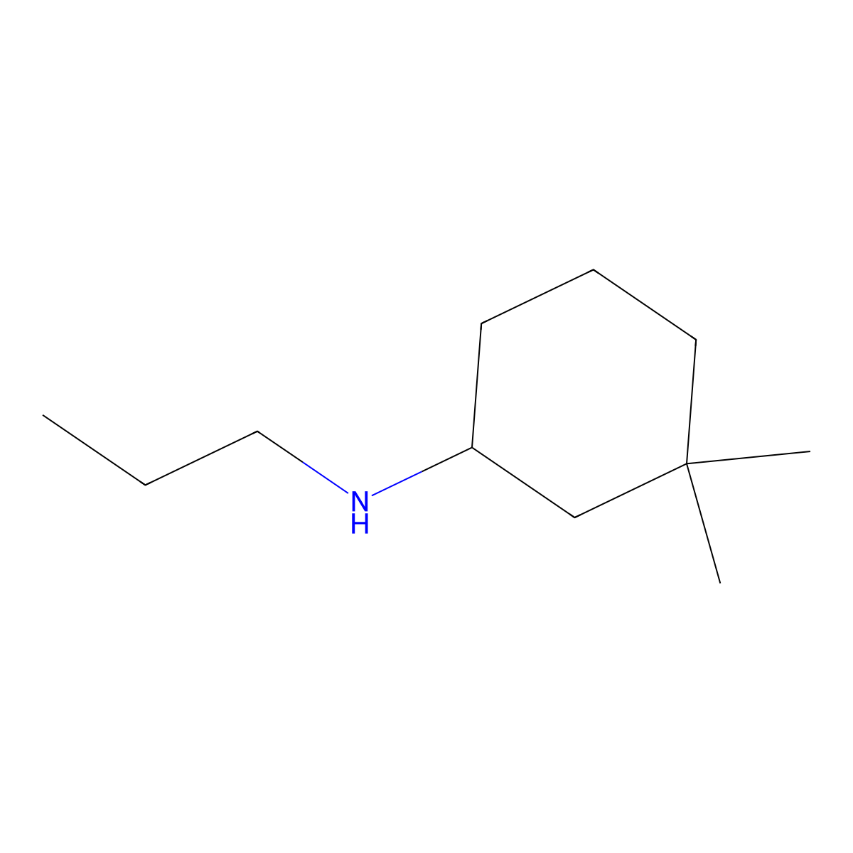 3,3-dimethyl-N-propylcyclohexan-1-amine molecular structure, CAS 1339504-56-1