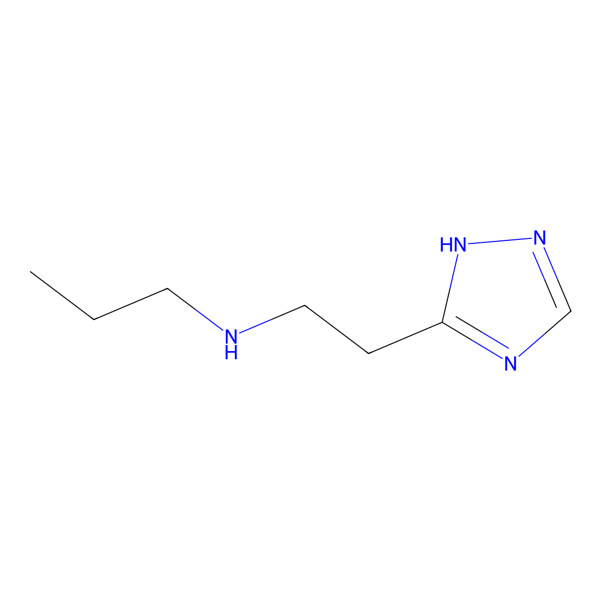 propyl[2-(1H-1,2,4-triazol-3-yl)ethyl]amine molecular structure, CAS 1339504-58-3