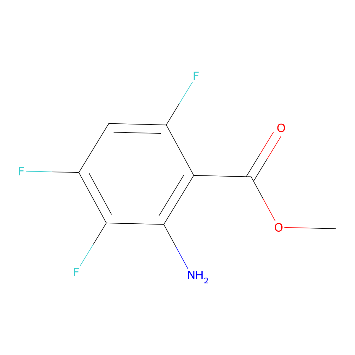 Methyl 2-amino-3,4,6-trifluorobenzoate molecular structure, CAS 1339505-54-2