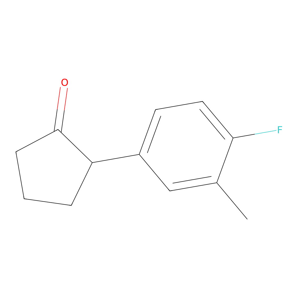 2-(4-Fluoro-3-methylphenyl)cyclopentan-1-one molecular structure, CAS 1339507-24-2