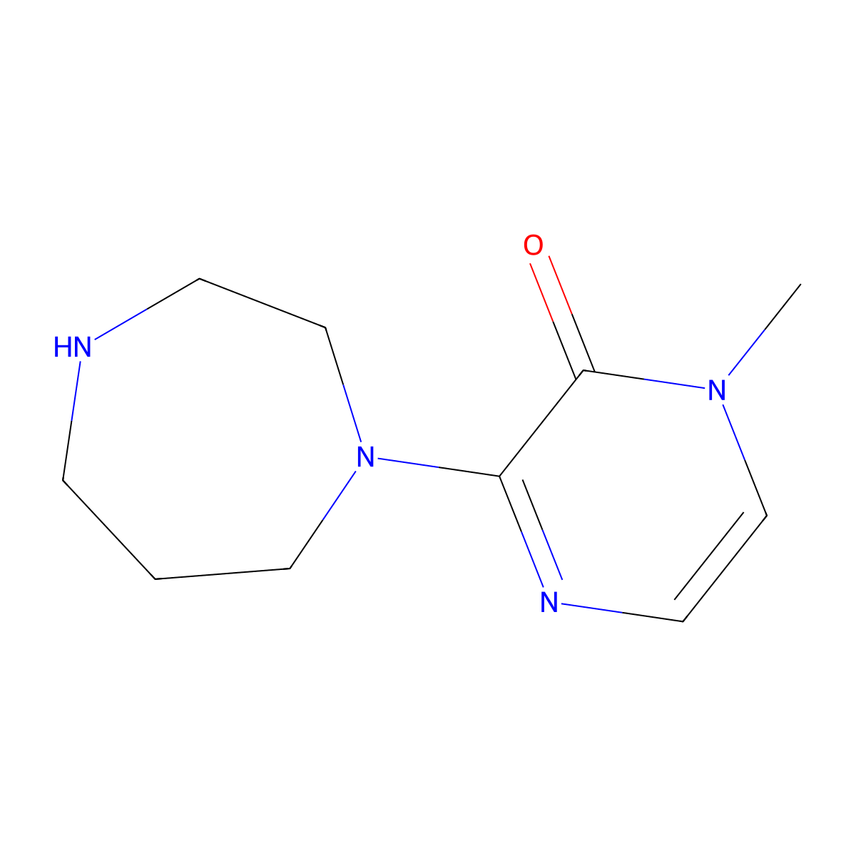 3-(1,4-diazepan-1-yl)-1-methylpyrazin-2(1H)-one molecular structure, CAS 1339507-50-4