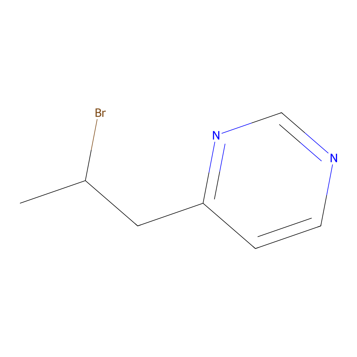 4-(2-Bromopropyl)pyrimidine molecular structure, CAS 1339507-71-9