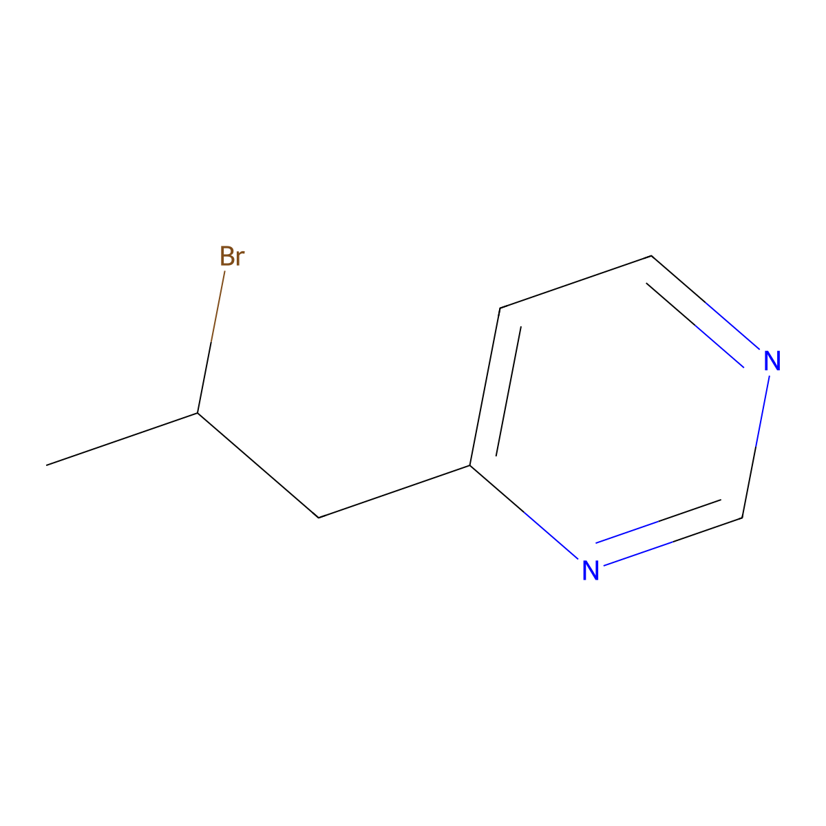 4-(2-Bromopropyl)pyrimidine molecular structure, CAS 1339507-71-9