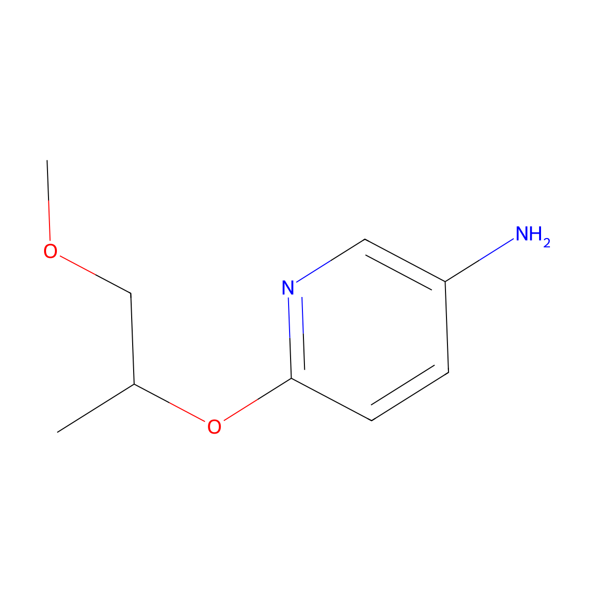 6-((1-Methoxypropan-2-yl)oxy)pyridin-3-amine molecular structure, CAS 1339509-72-6