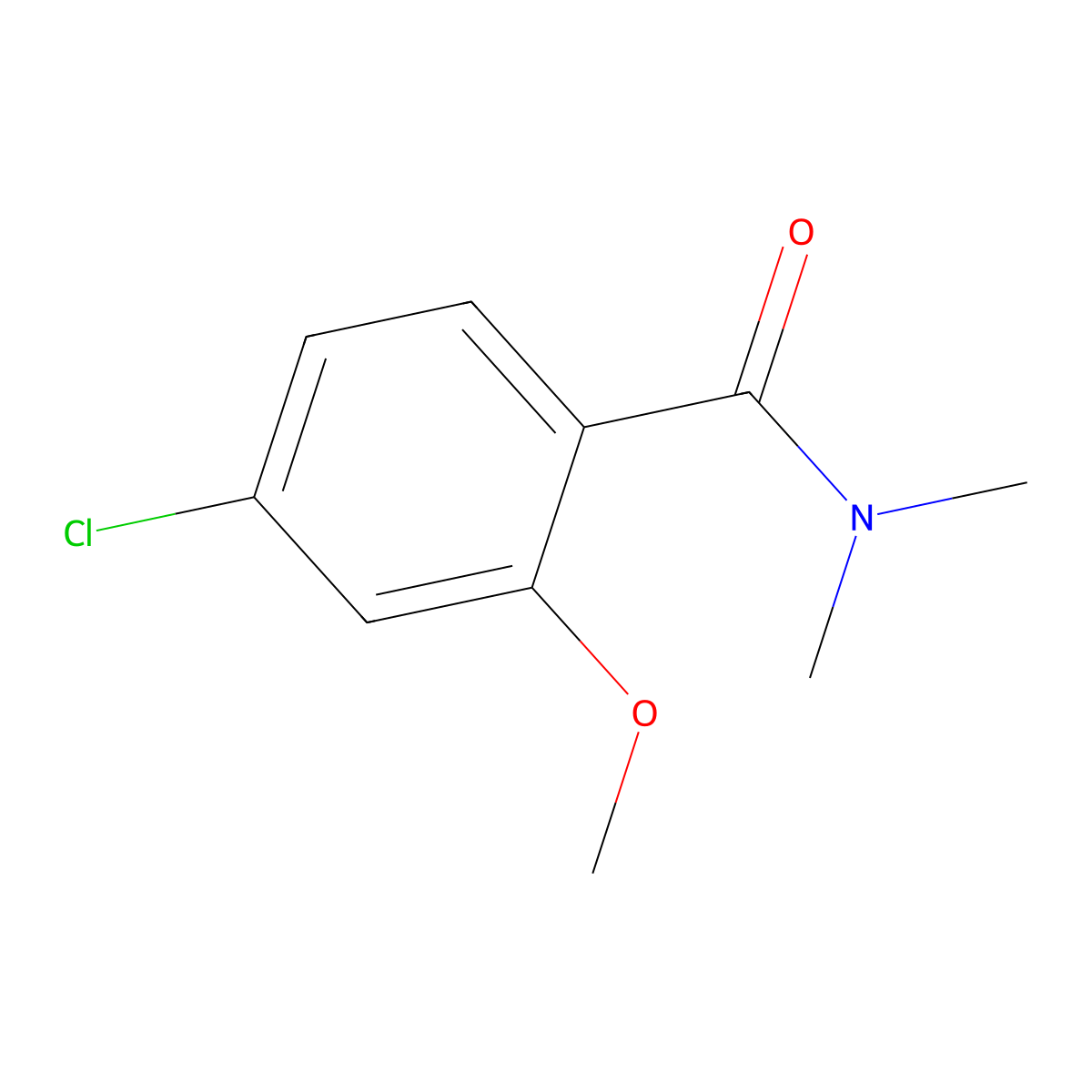 4-chloro-2-methoxy-N,N-dimethylbenzamide molecular structure, CAS 1339511-67-9