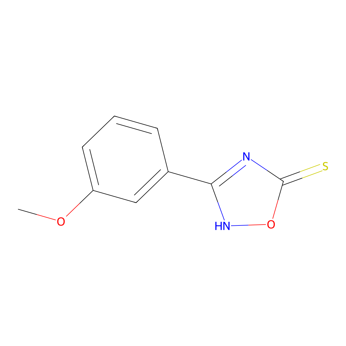 3-(3-Methoxyphenyl)-1,2,4-oxadiazole-5-thiol molecular structure, CAS 1339516-36-7