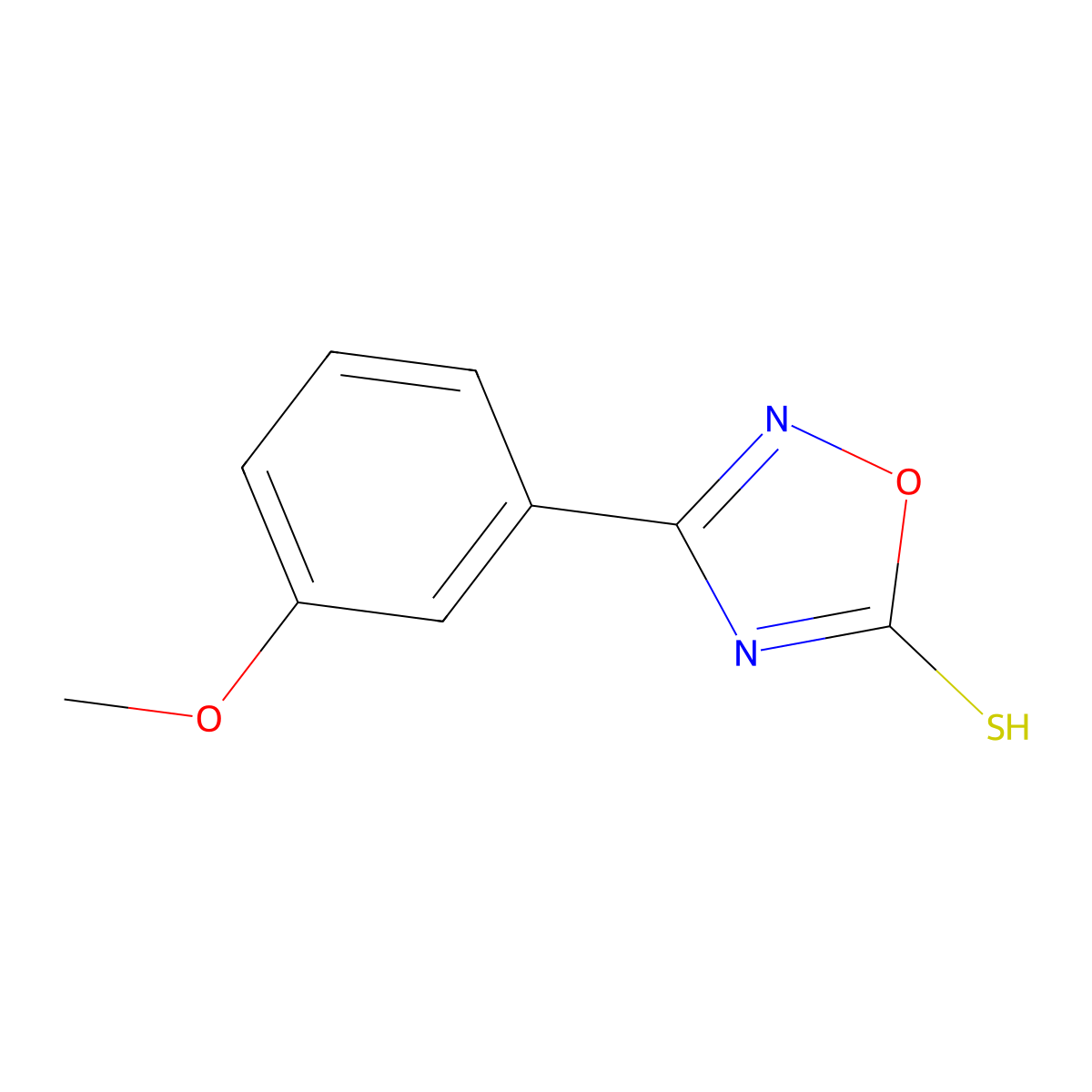 3-(3-Methoxyphenyl)-1,2,4-oxadiazole-5-thiol molecular structure, CAS 1339516-36-7