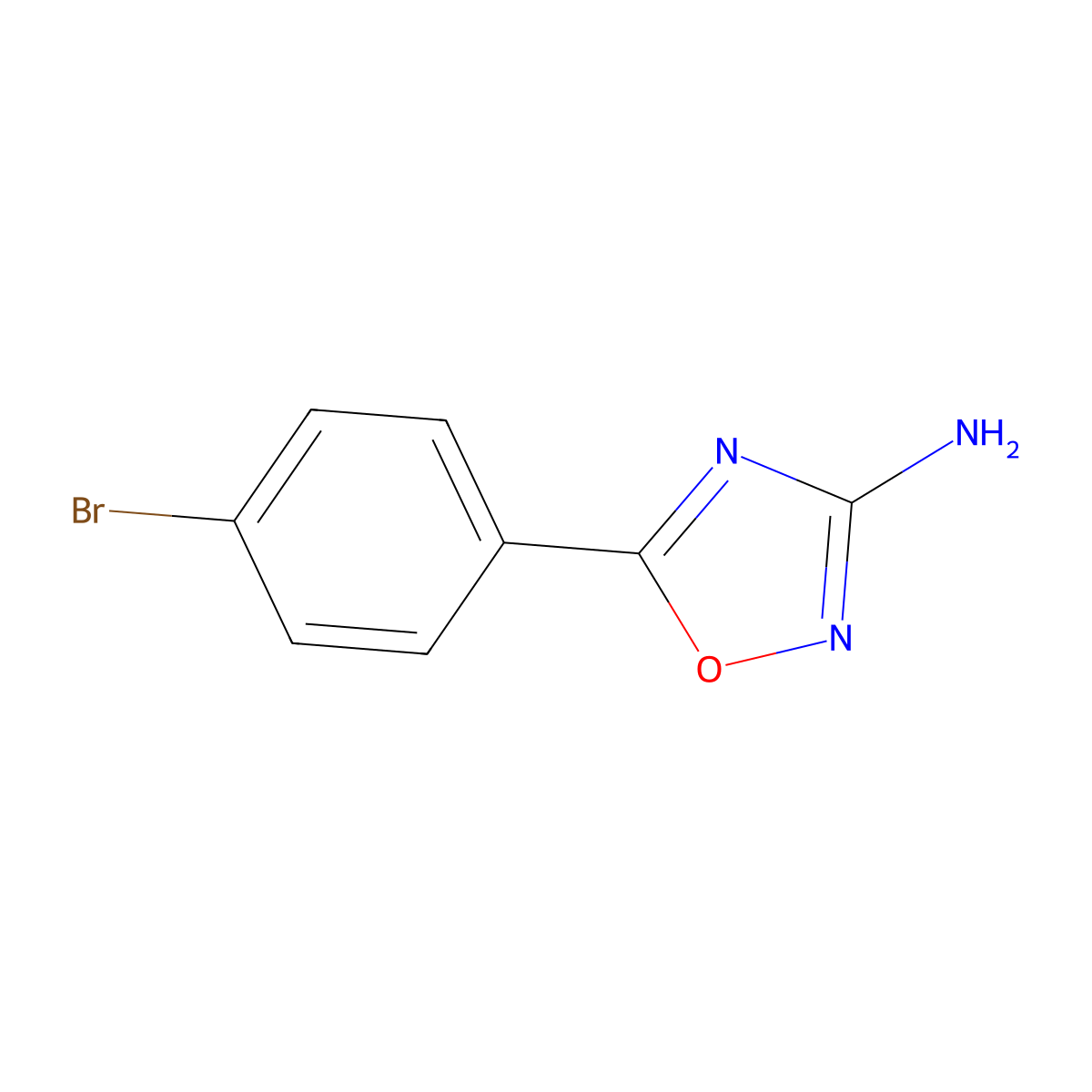 5-(4-Bromophenyl)-1,2,4-oxadiazol-3-amine molecular structure, CAS 1339517-93-9