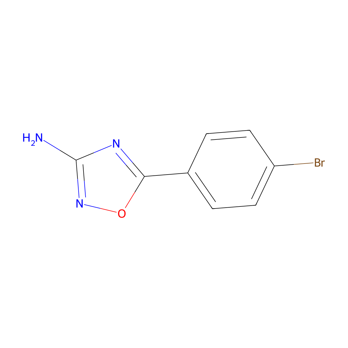 5-(4-Bromophenyl)-1,2,4-oxadiazol-3-amine molecular structure, CAS 1339517-93-9