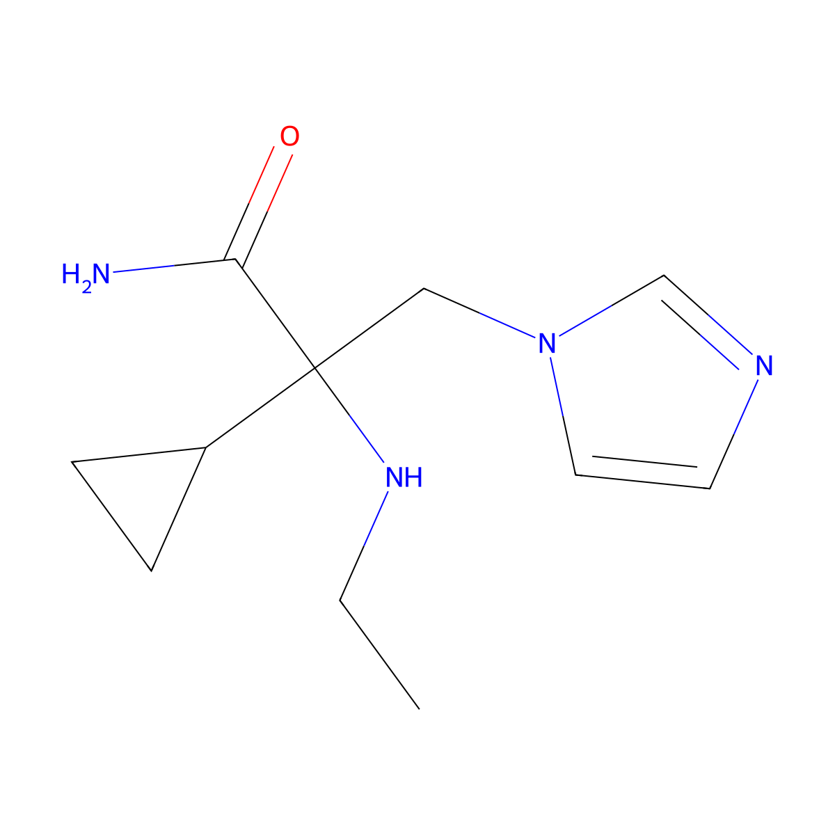 2-Cyclopropyl-2-(ethylamino)-3-(1h-imidazol-1-yl)propanamide molecular structure, CAS 1339519-14-0