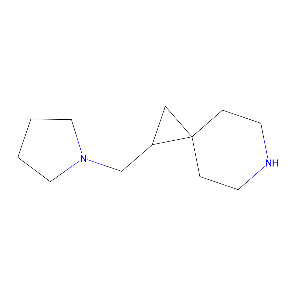 1-(Pyrrolidin-1-ylmethyl)-6-azaspiro[2.5]octane molecular structure, CAS 1339519-58-2
