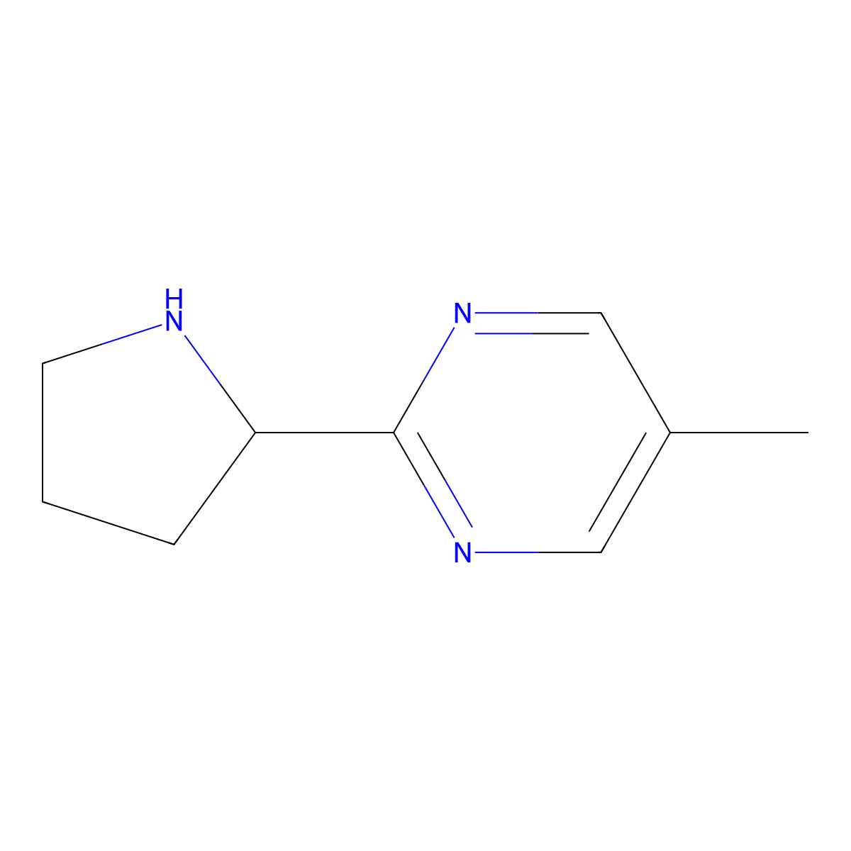 5-Methyl-2-(pyrrolidin-2-YL)pyrimidine molecular structure, CAS 1339522-58-5