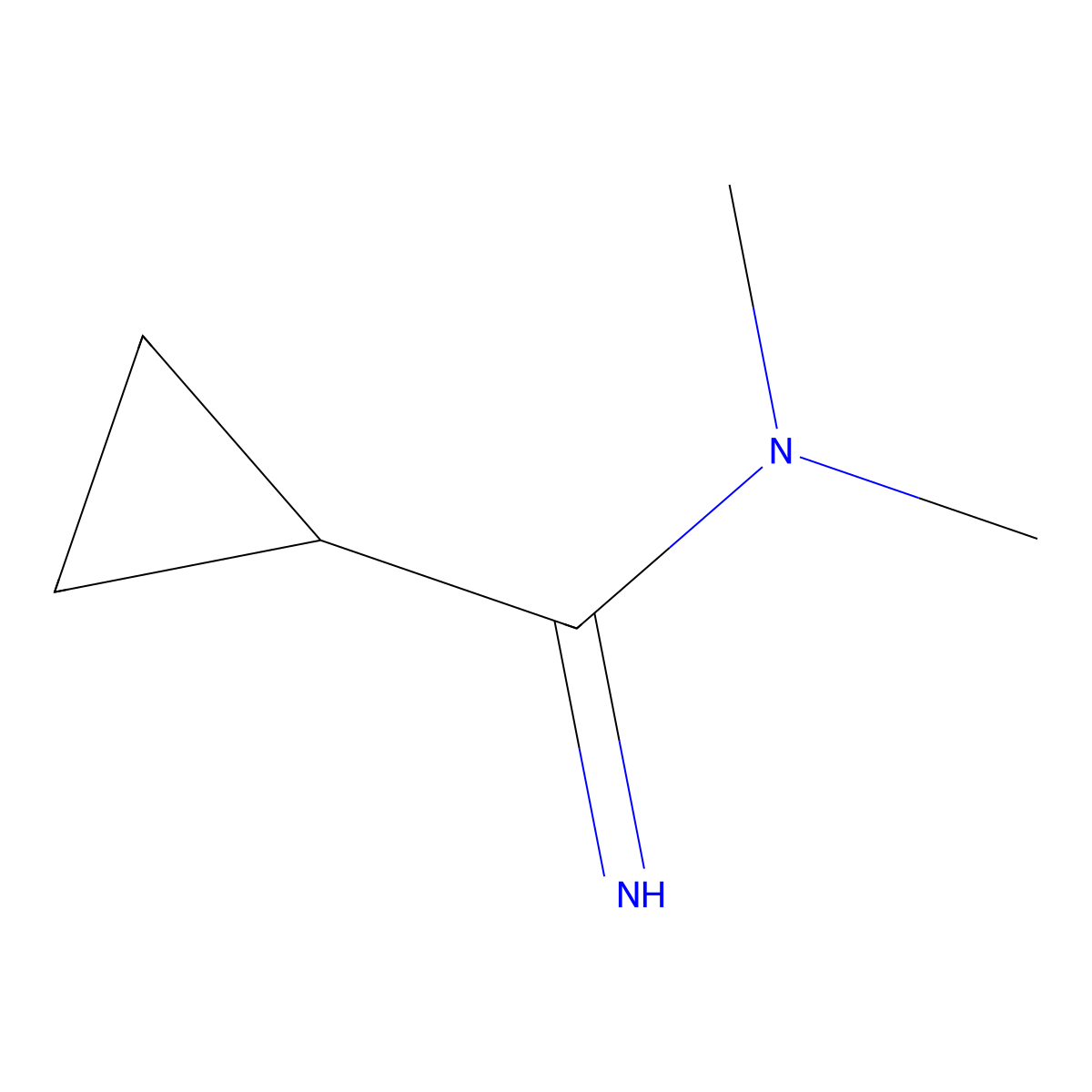 N,N-dimethylcyclopropanecarboximidamide molecular structure, CAS 1339523-02-2