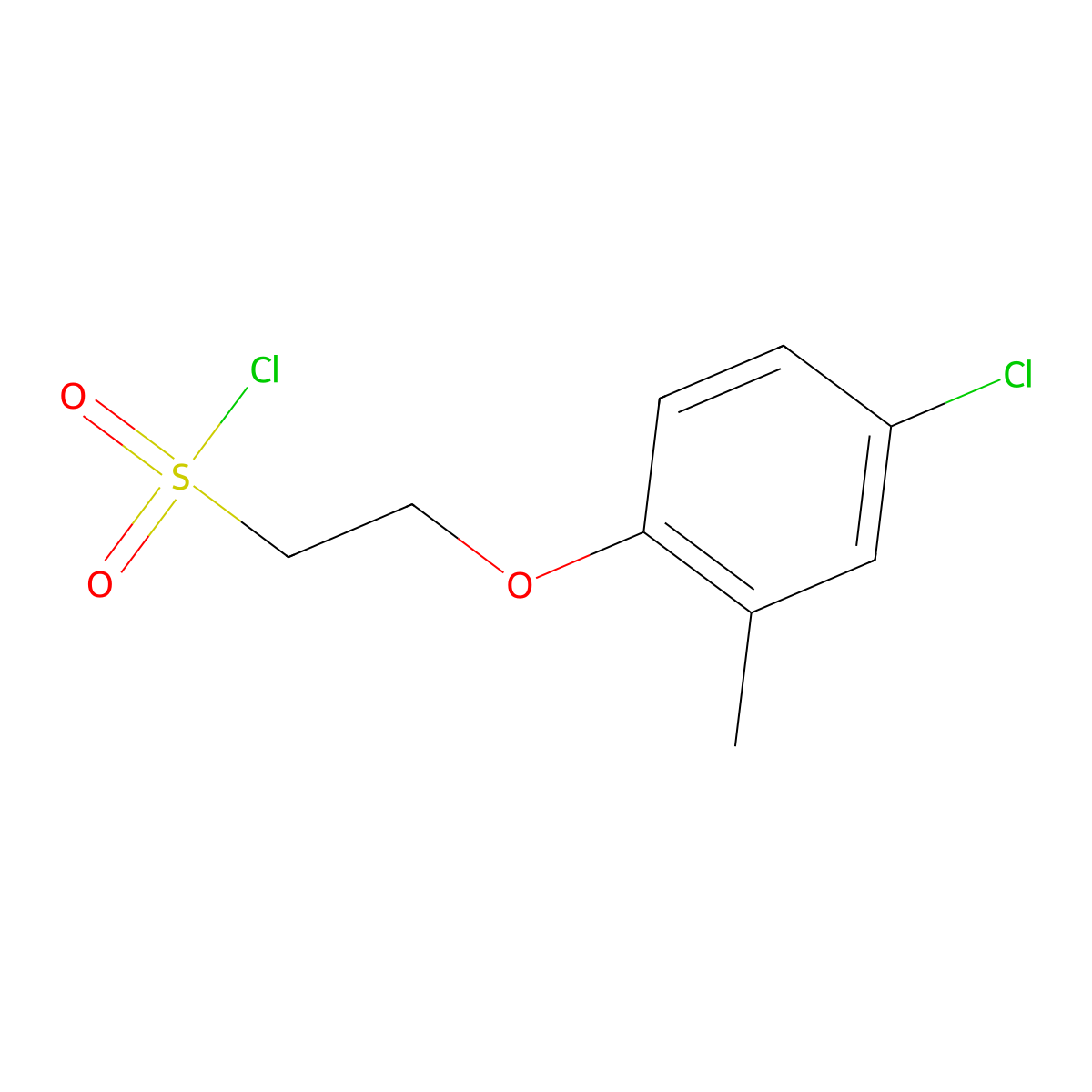 2-(4-Chloro-2-methylphenoxy)ethane-1-sulfonyl chloride molecular structure, CAS 1339523-09-9