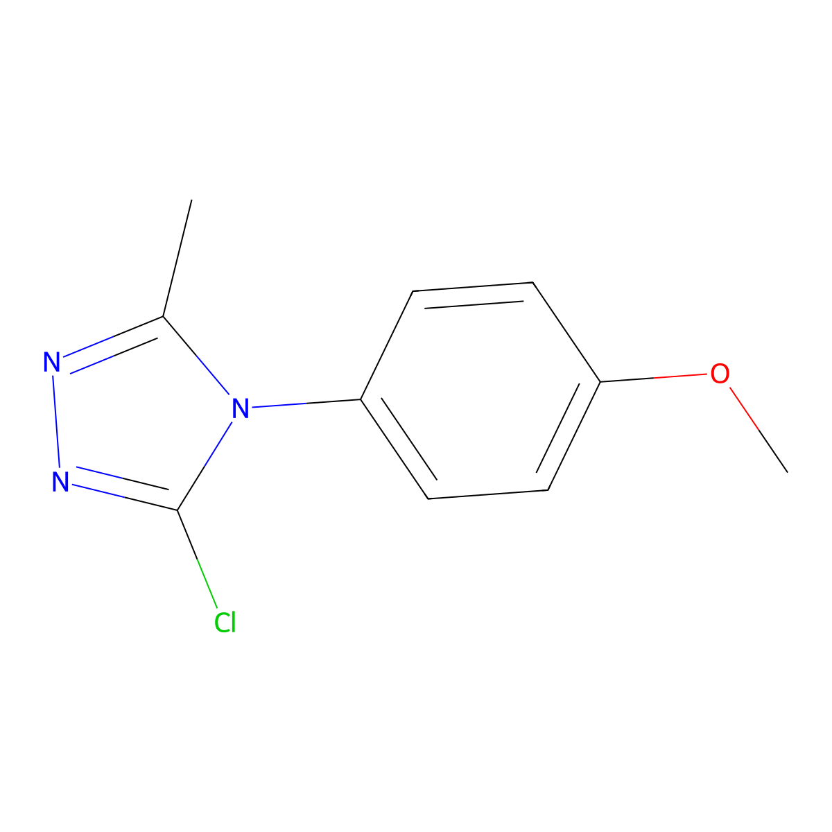 3-chloro-4-(4-methoxyphenyl)-5-methyl-4H-1,2,4-triazole molecular structure, CAS 1339526-08-7
