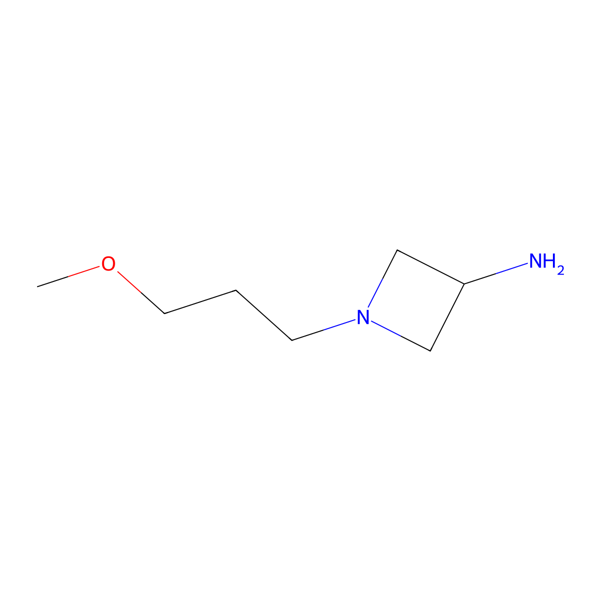 1-(3-Methoxypropyl)azetidin-3-amine molecular structure, CAS 1339529-91-7