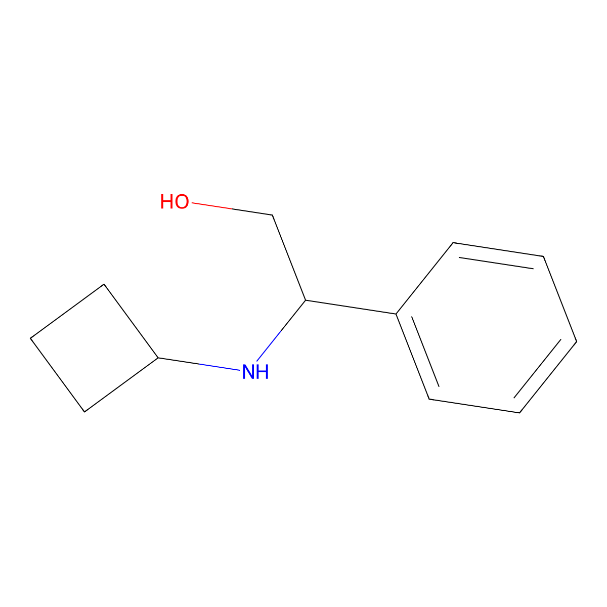 2-(Cyclobutylamino)-2-phenylethan-1-ol molecular structure, CAS 1339529-97-3