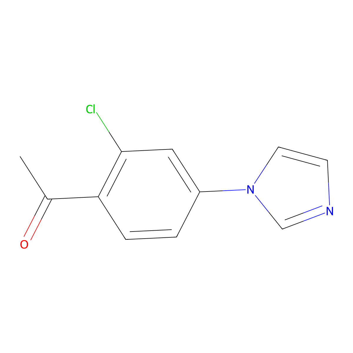 1-[2-Chloro-4-(1H-imidazol-1-yl)phenyl]ethan-1-one molecular structure, CAS 1339531-02-0