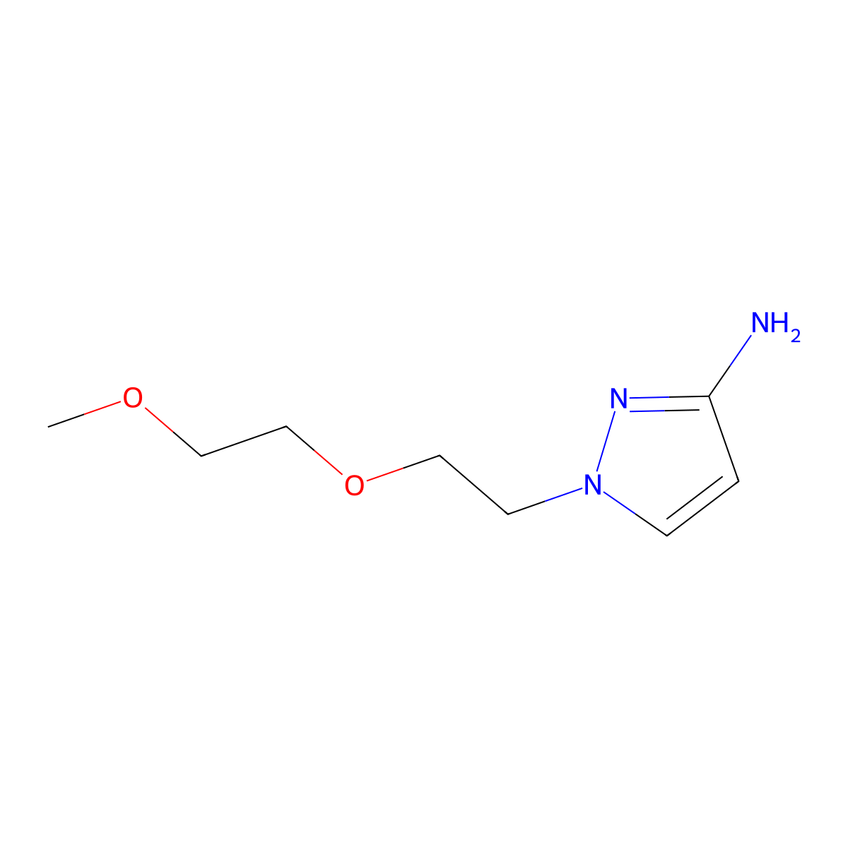 1-(2-(2-Methoxyethoxy)ethyl)-1h-pyrazol-3-amine molecular structure, CAS 1339531-98-4