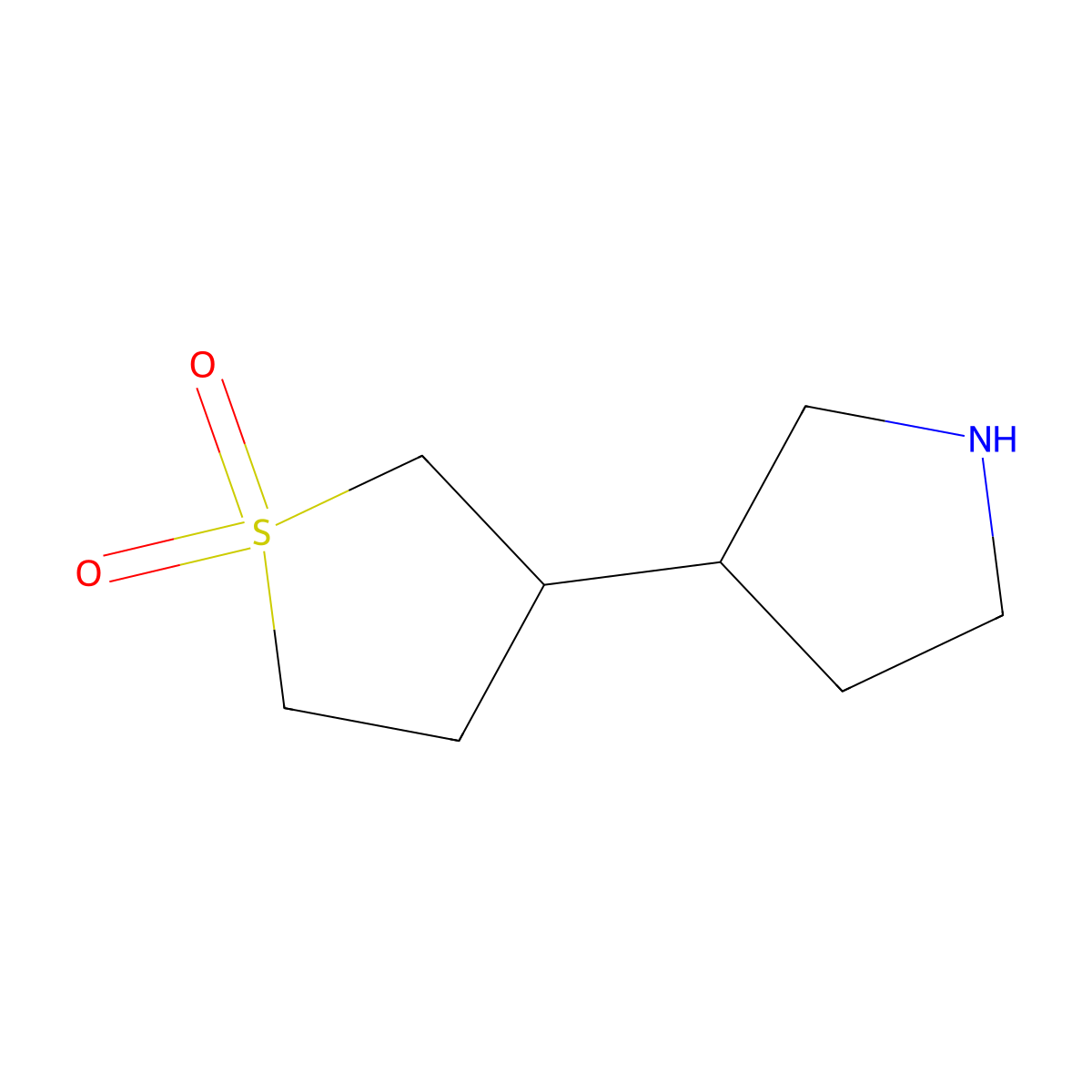 3-(Pyrrolidin-3-yl)-1lambda6-thiolane-1,1-dione molecular structure, CAS 1339533-16-2