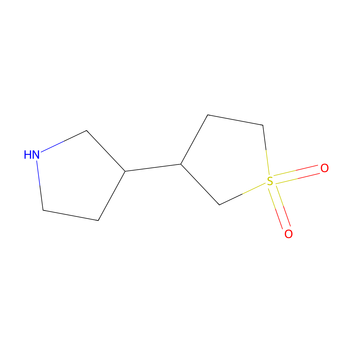 3-(Pyrrolidin-3-yl)-1lambda6-thiolane-1,1-dione molecular structure, CAS 1339533-16-2