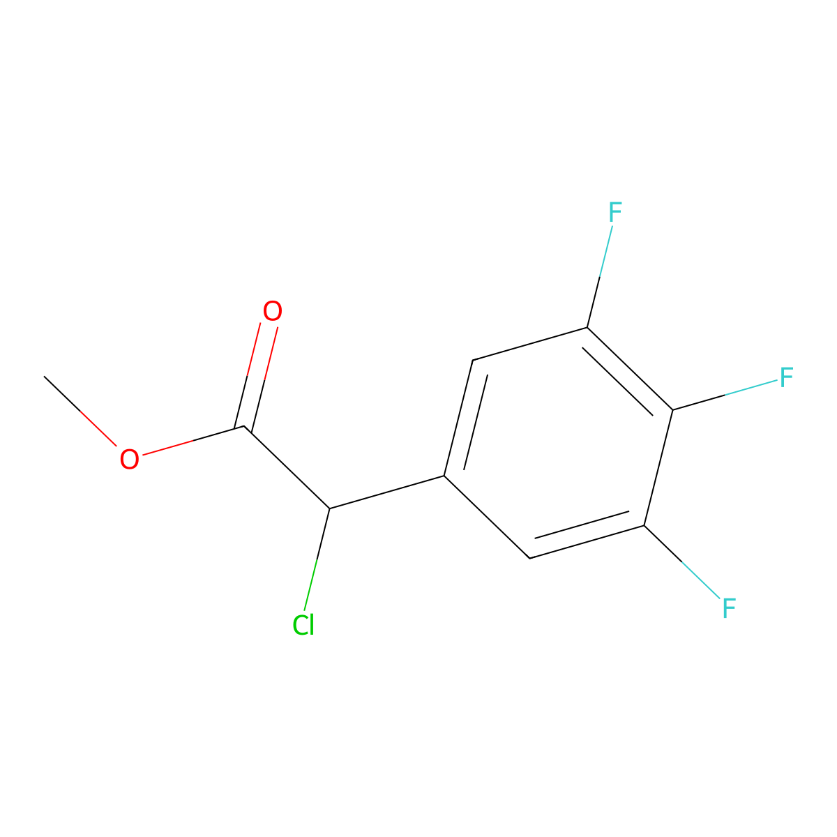 Methyl 2-chloro-2-(3,4,5-trifluorophenyl)acetate molecular structure, CAS 1339534-82-5