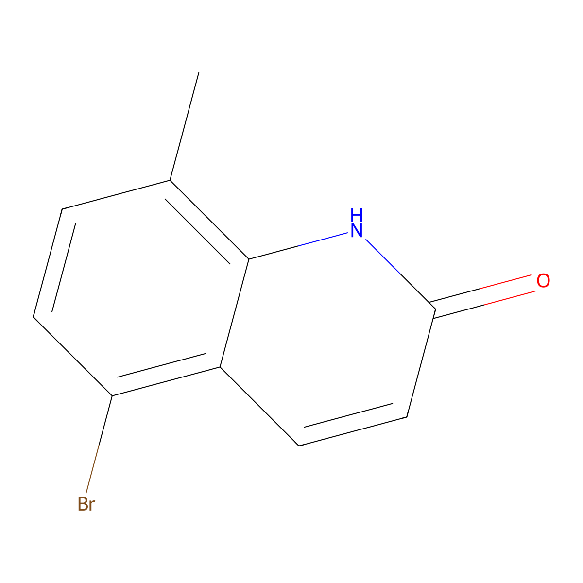 5-Bromo-8-methylquinolin-2-ol molecular structure, CAS 1339536-64-9