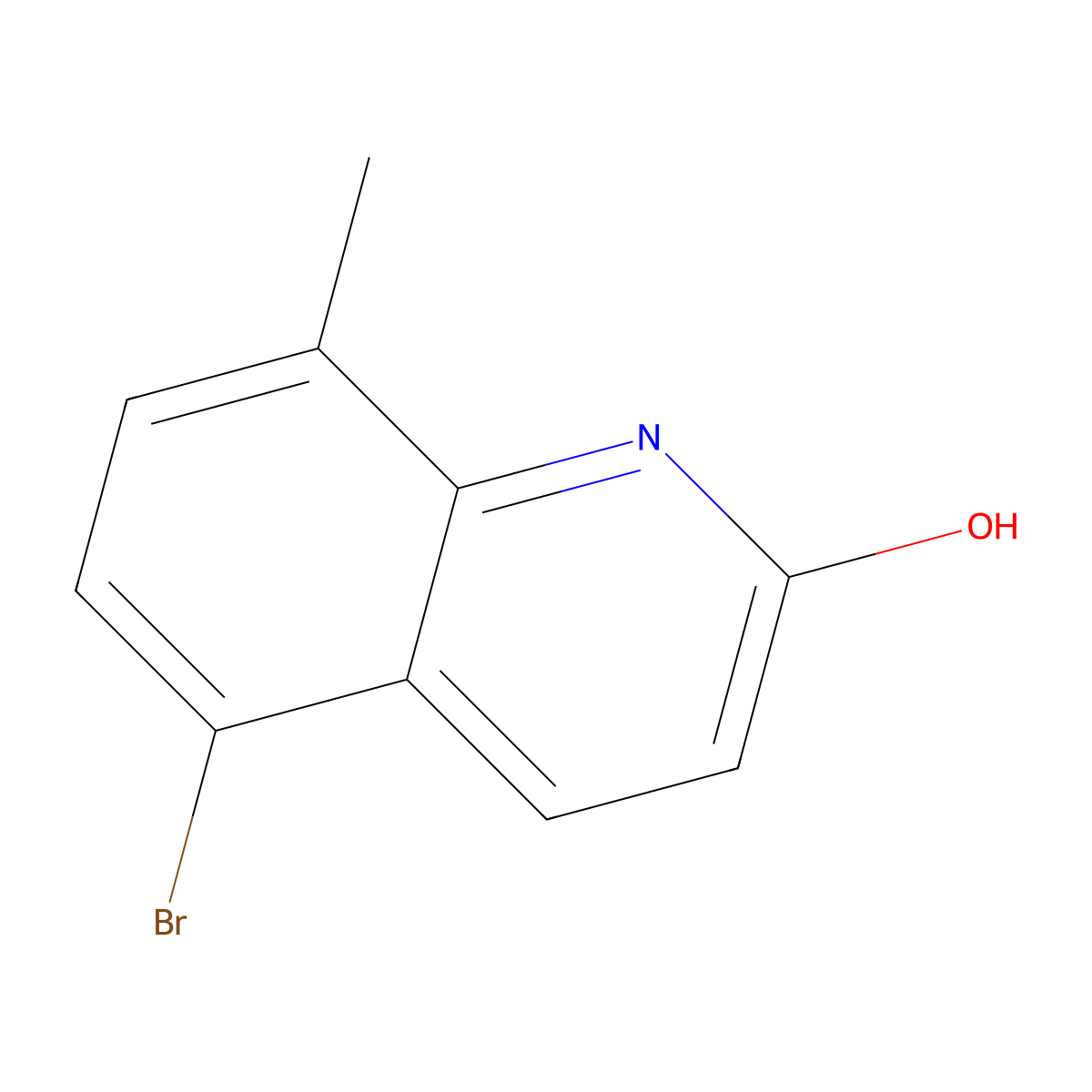 5-Bromo-8-methylquinolin-2-ol molecular structure, CAS 1339536-64-9
