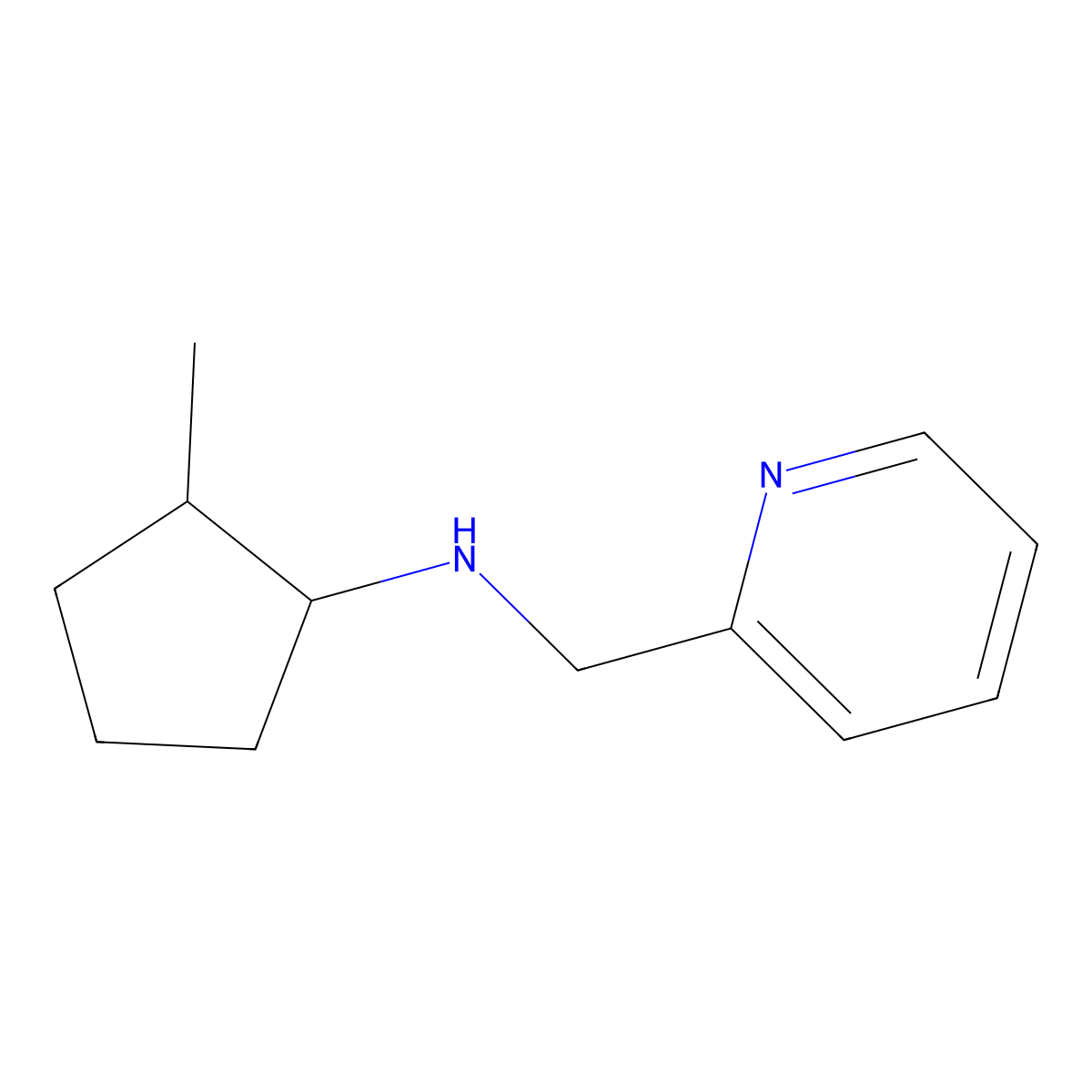2-methyl-N-(pyridin-2-ylmethyl)cyclopentan-1-amine molecular structure, CAS 1339541-28-4