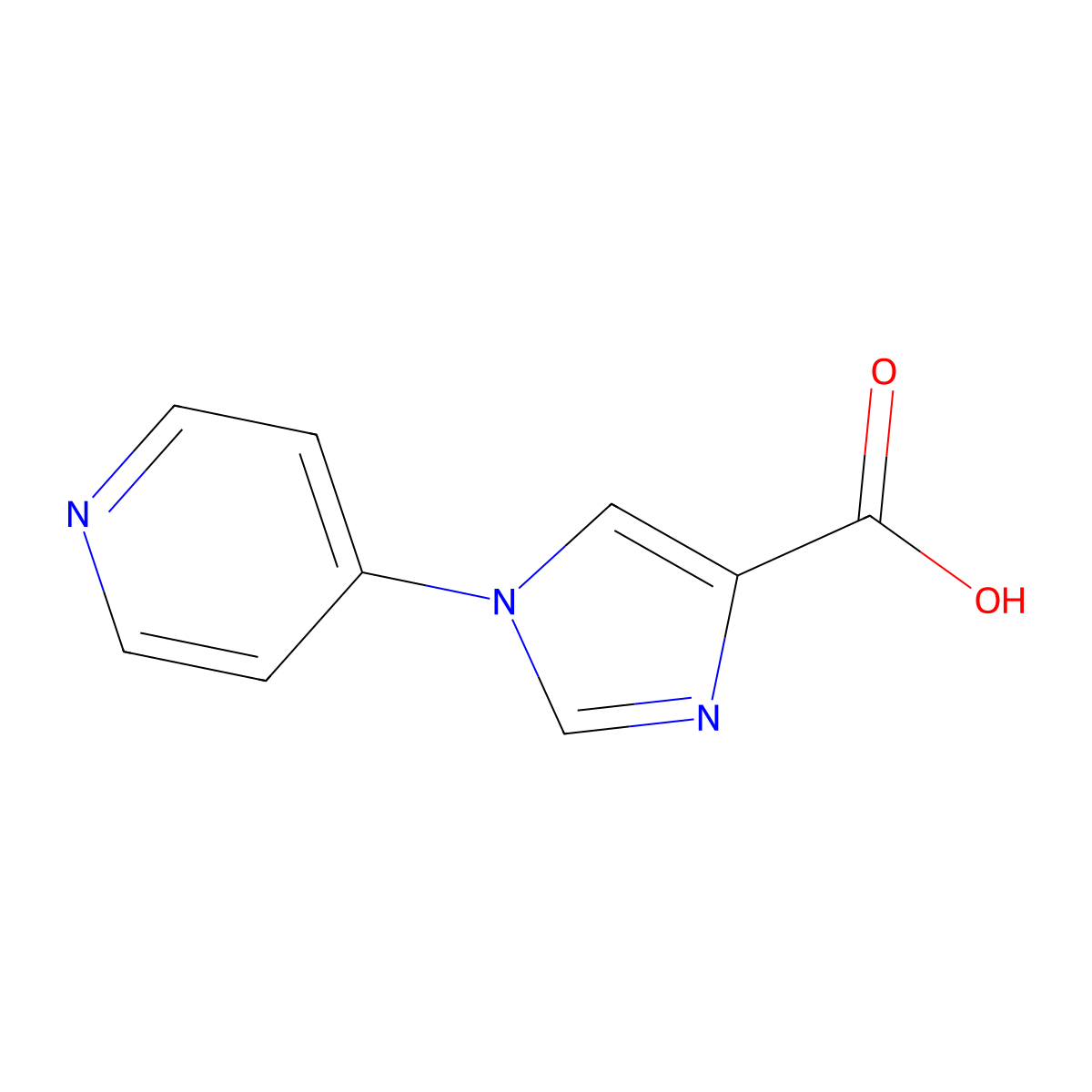 1-(Pyridin-4-yl)-1H-imidazole-4-carboxylic acid molecular structure, CAS 1339544-04-5