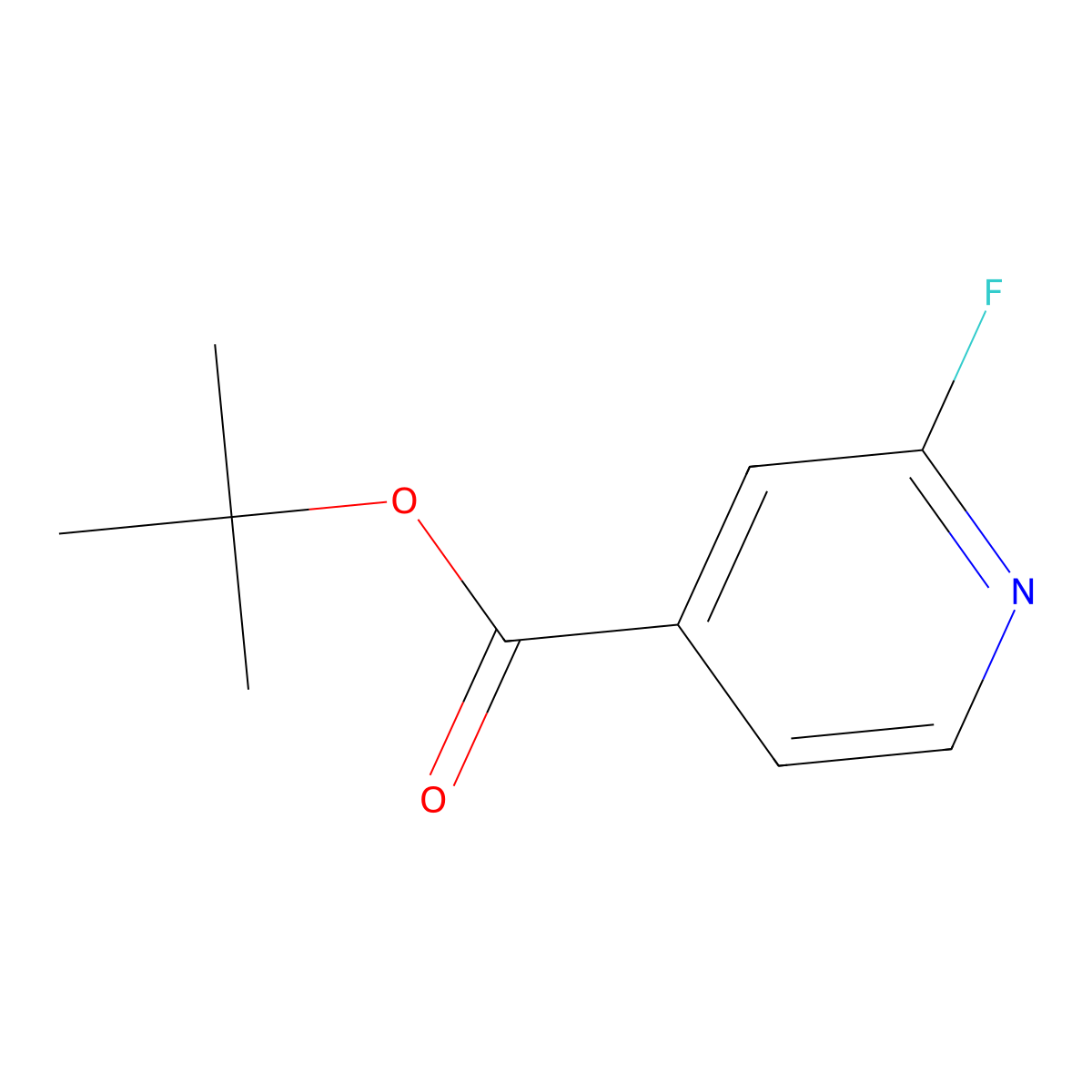 Tert-butyl 2-fluoropyridine-4-carboxylate molecular structure, CAS 1339544-40-9