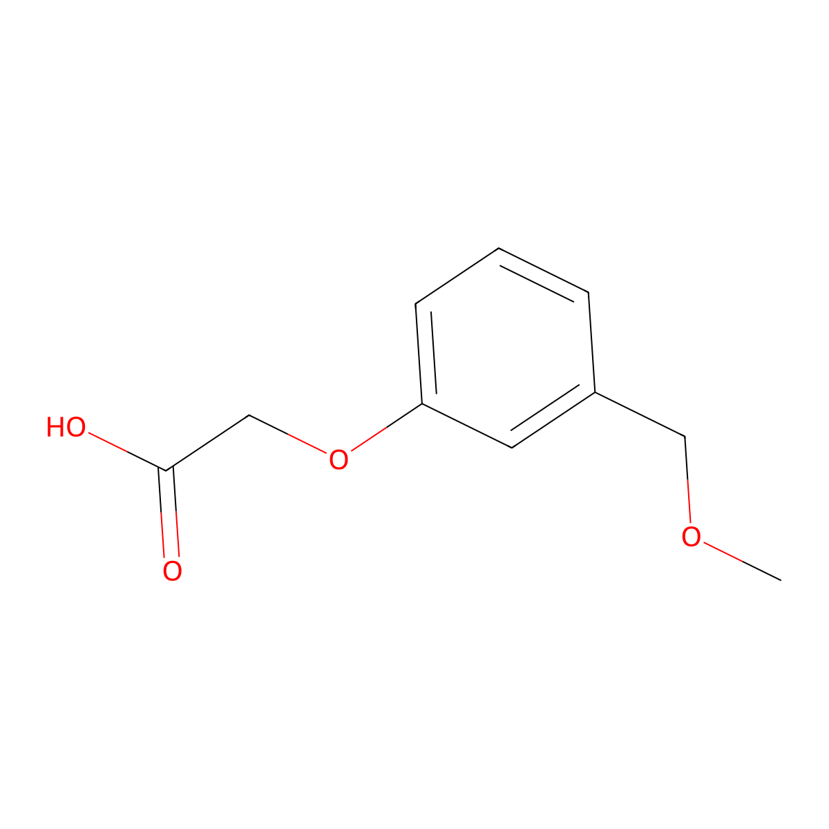 2-(3-(Methoxymethyl)phenoxy)acetic acid molecular structure, CAS 1339548-62-7