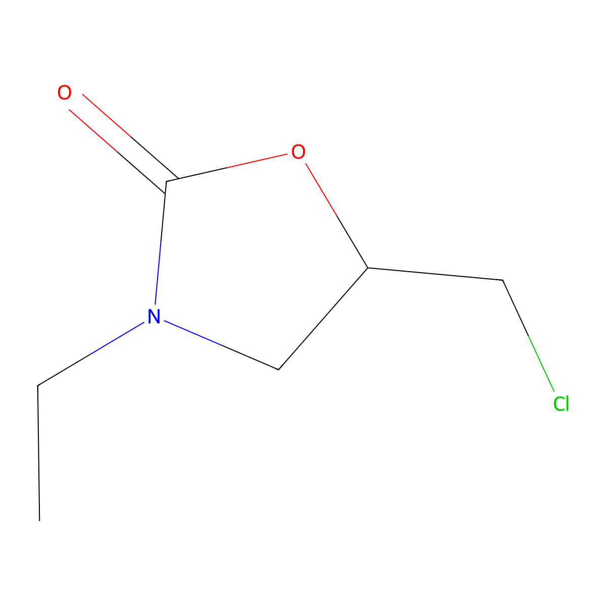 5-(Chloromethyl)-3-ethyl-1,3-oxazolidin-2-one molecular structure, CAS 1339553-33-1