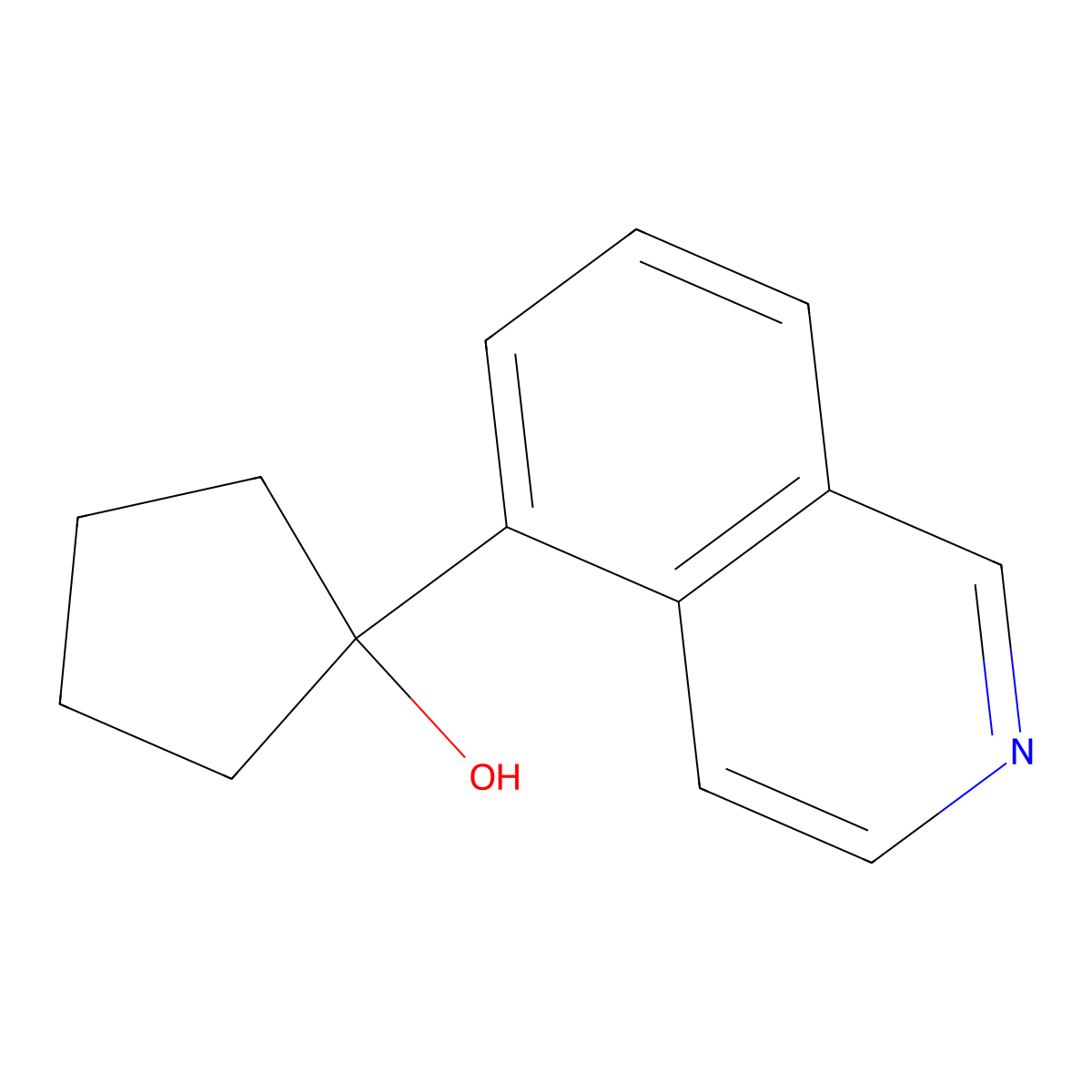1-(Isoquinolin-5-yl)cyclopentan-1-ol molecular structure, CAS 1339557-55-9
