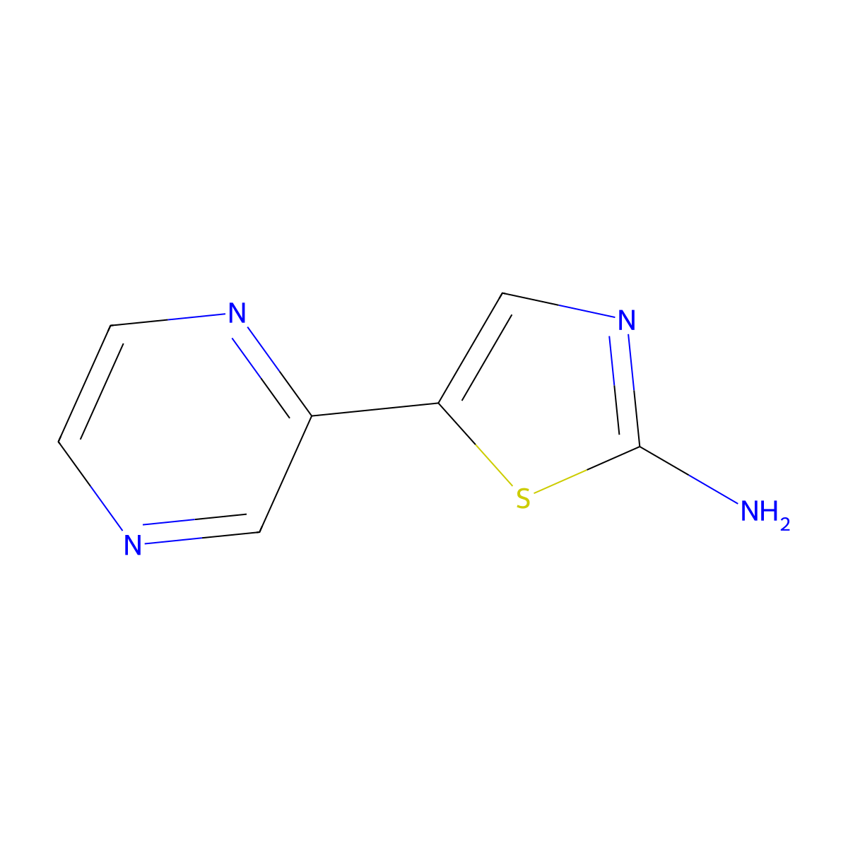 5-(Pyrazin-2-yl)-1,3-thiazol-2-amine molecular structure, CAS 1339559-47-5