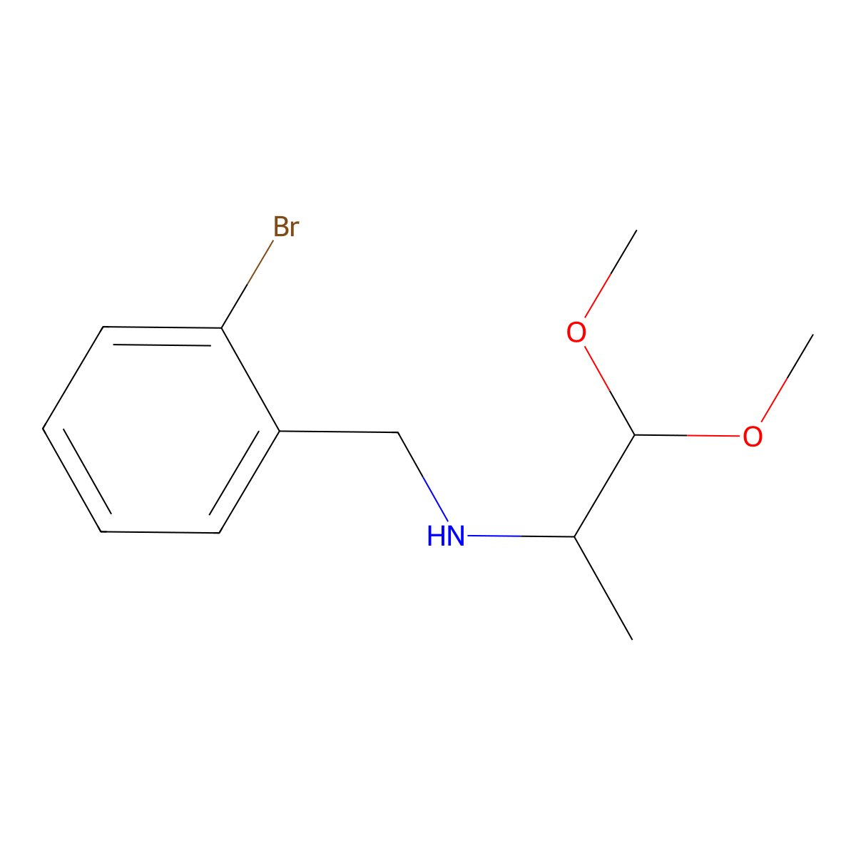 N-(2-bromobenzyl)-1,1-dimethoxypropan-2-amine molecular structure, CAS 1339562-62-7