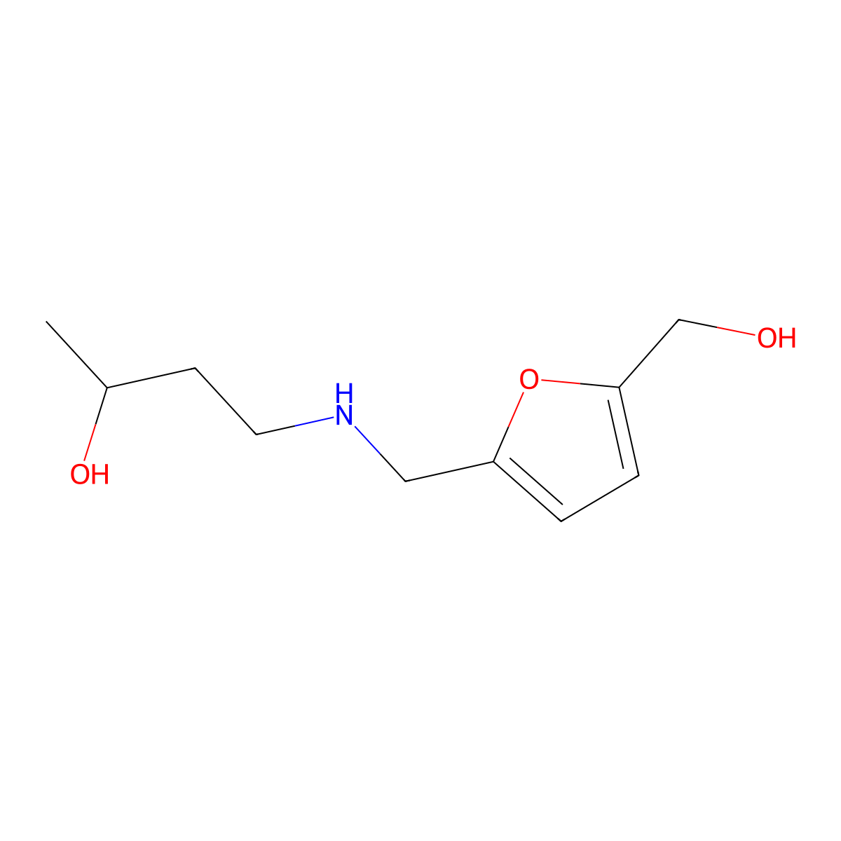 4-({[5-(Hydroxymethyl)furan-2-yl]methyl}amino)butan-2-ol molecular structure, CAS 1339566-55-0