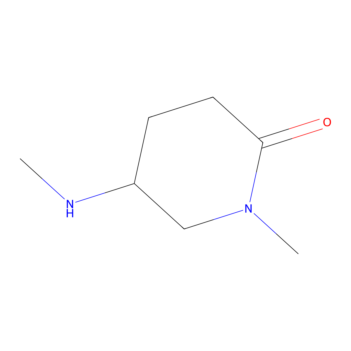 1-Methyl-5-(methylamino)piperidin-2-one molecular structure, CAS 1339567-80-4