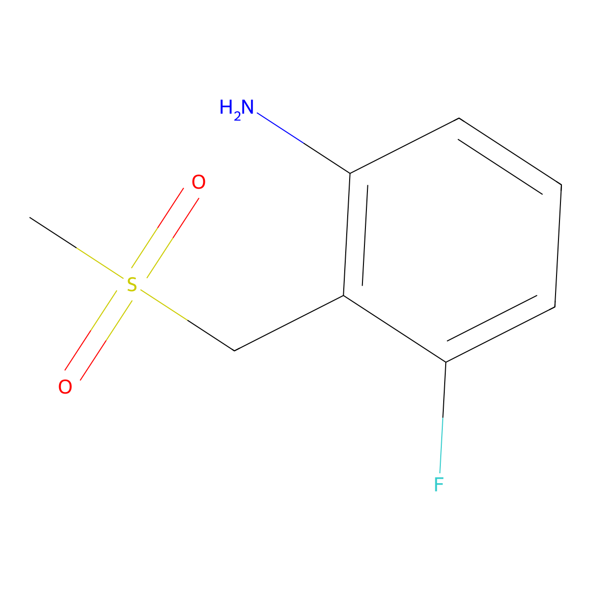 3-Fluoro-2-(methanesulfonylmethyl)aniline molecular structure, CAS 1339571-94-6