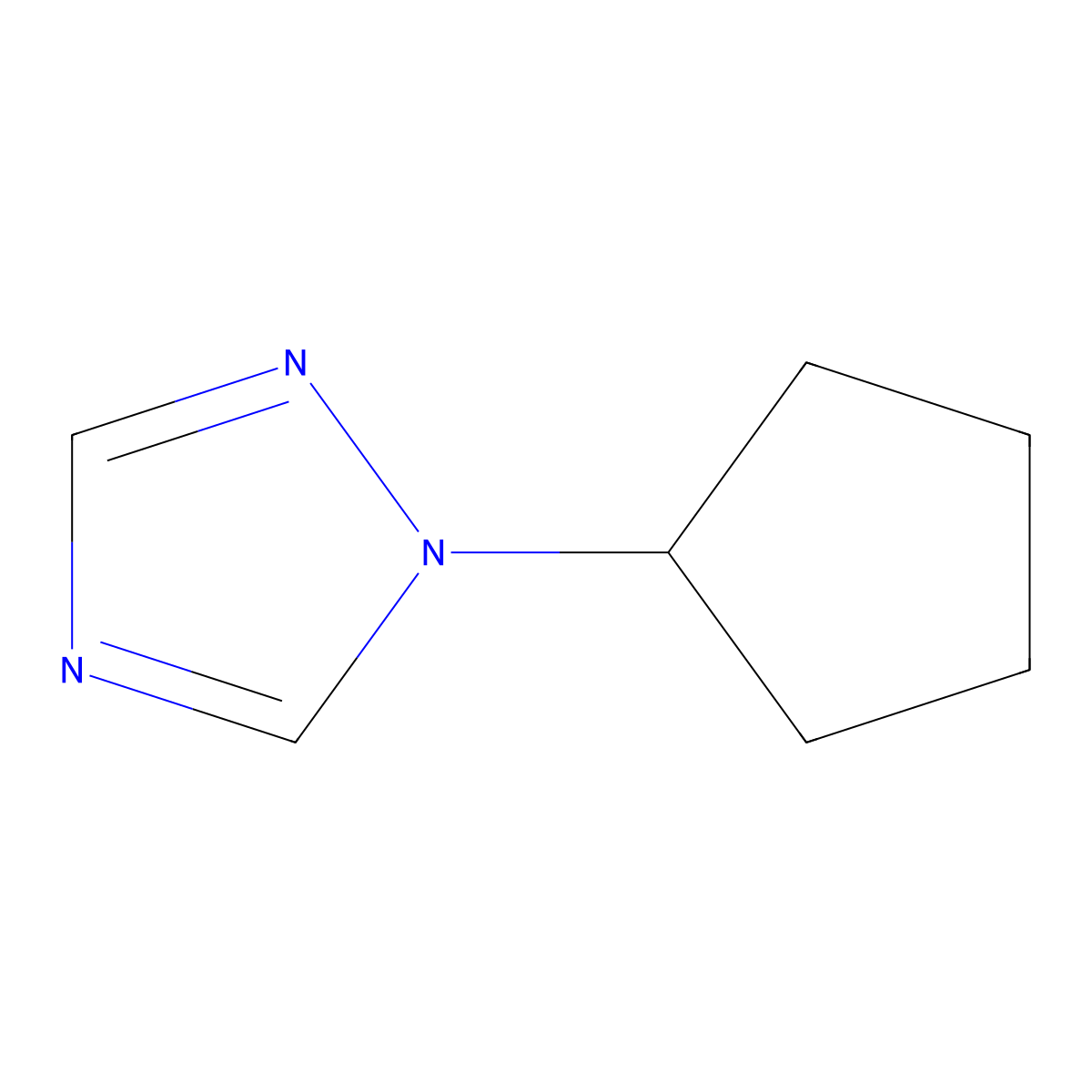 1-cyclopentyl-1H-1,2,4-triazole molecular structure, CAS 1339572-17-6