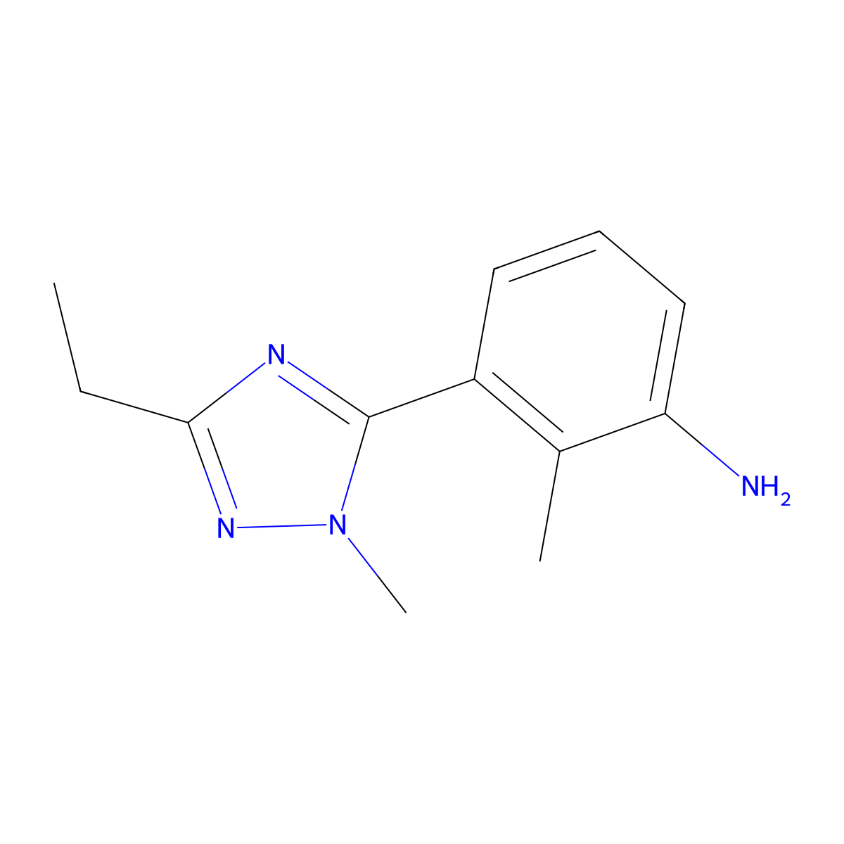 3-(3-Ethyl-1-methyl-1h-1,2,4-triazol-5-yl)-2-methylaniline molecular structure, CAS 1339572-93-8