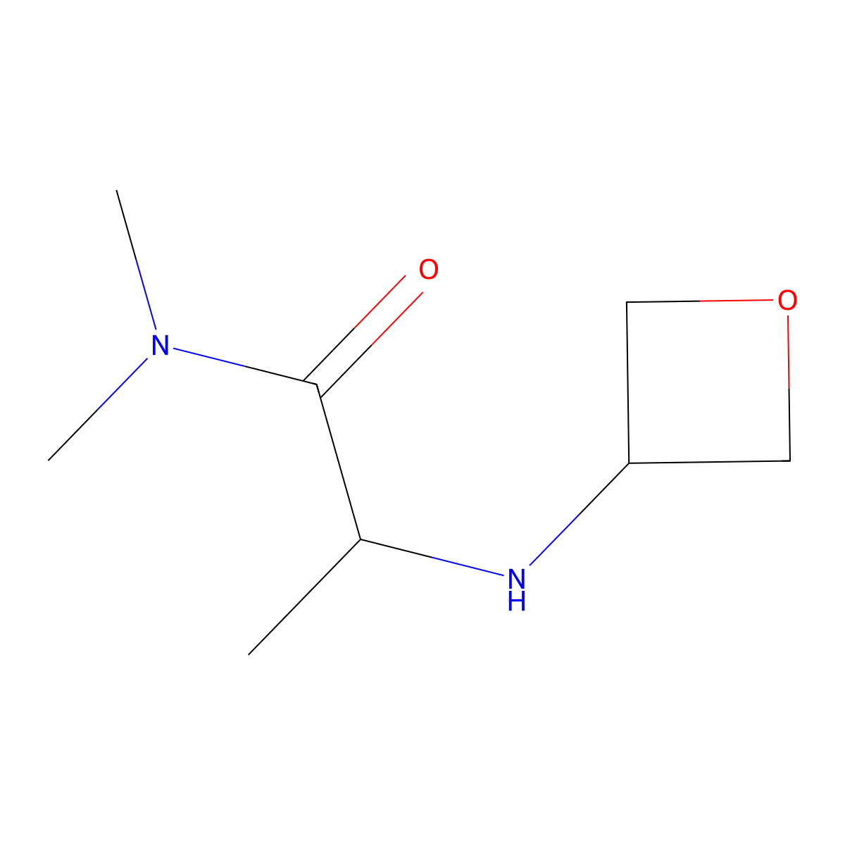N,N-dimethyl-2-[(oxetan-3-yl)amino]propanamide molecular structure, CAS 1339573-85-1