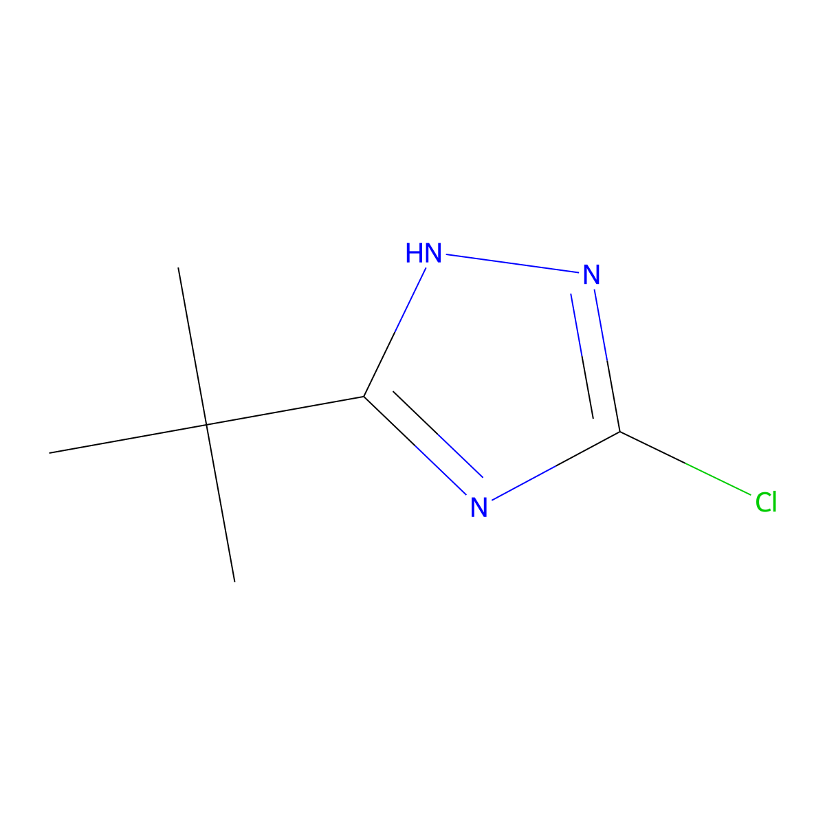 3-tert-butyl-5-chloro-4H-1,2,4-triazole molecular structure, CAS 1339575-52-8