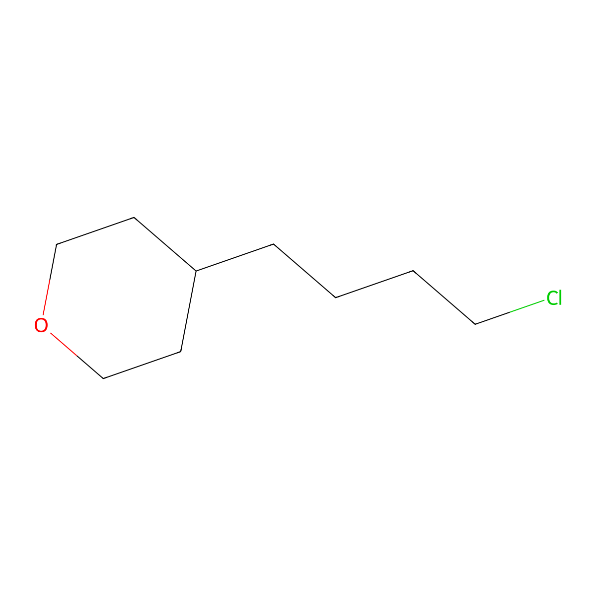 4-(4-Chlorobutyl)oxane molecular structure, CAS 1339576-61-2