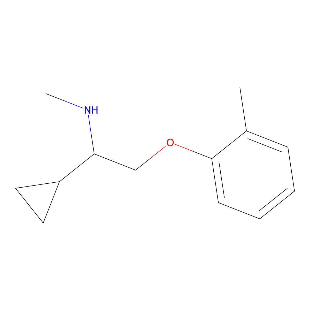 [1-Cyclopropyl-2-(2-methylphenoxy)ethyl]methylamine molecular structure, CAS 1339577-19-3