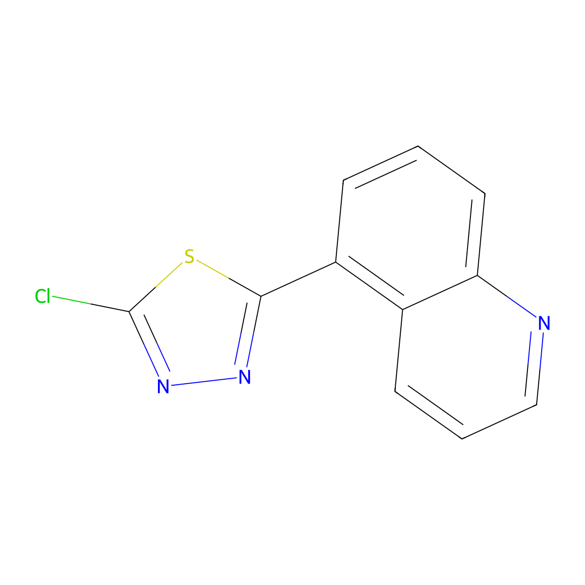 5-(5-Chloro-1,3,4-thiadiazol-2-yl)quinoline molecular structure, CAS 1339578-16-3