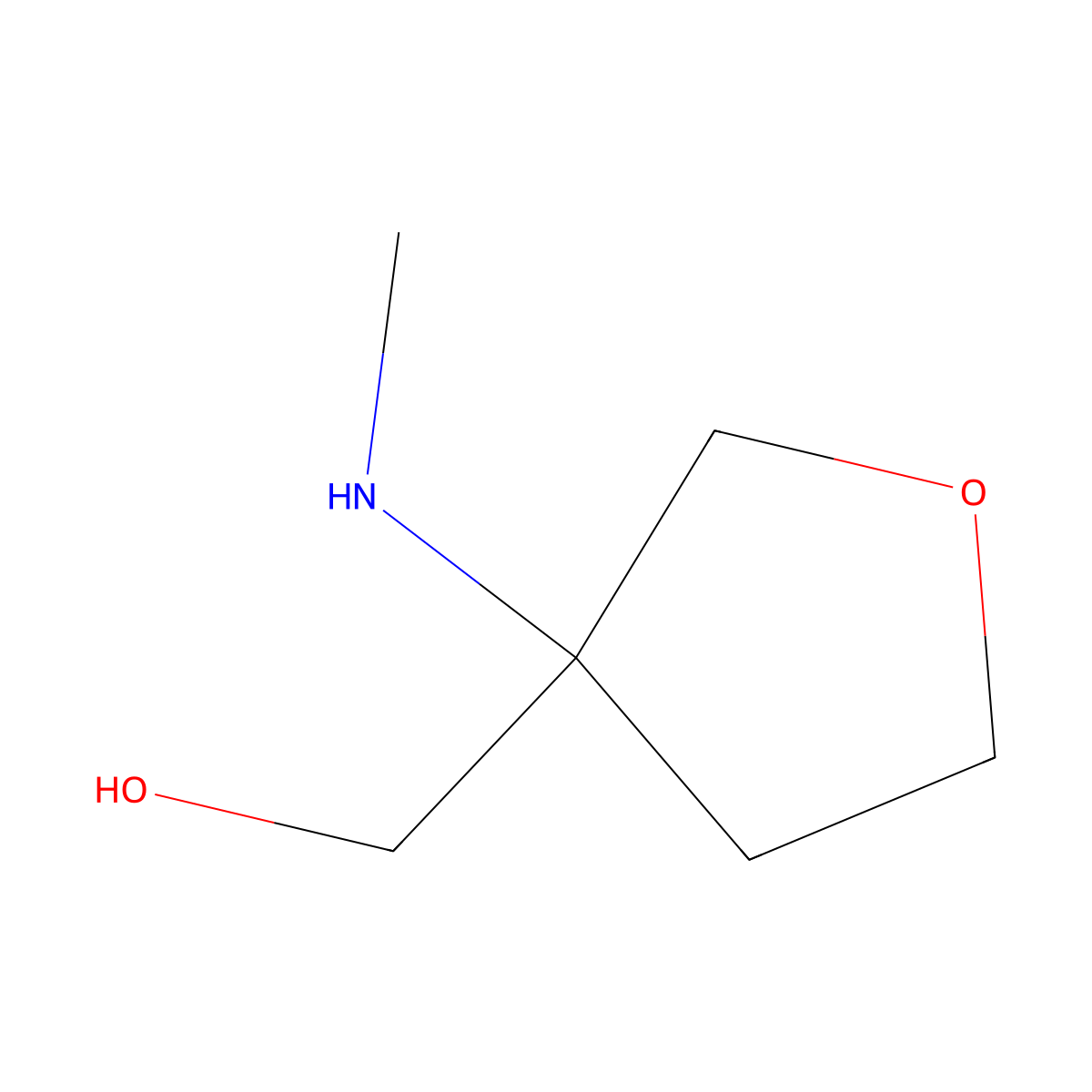 (3-(Methylamino)oxolan-3-yl)methanol molecular structure, CAS 1339578-61-8