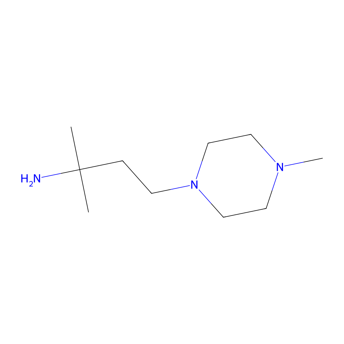2-Methyl-4-(4-methylpiperazin-1-yl)butan-2-amine molecular structure, CAS 1339579-28-0